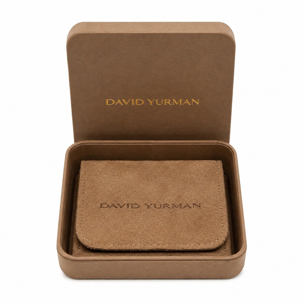 David Yurman Jewelry Box Brown Pouch Set Square Logo Storage Accessory EMPTY